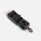 Vintage Hand Carved Ebony Tiki Man Pendant