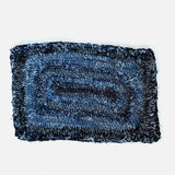 Hand Woven Upcycled Denim "Amish Knot" Rug