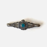 Vintage Sterling Thunderbird Pin with Turquoise