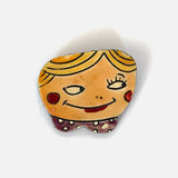 Vintage Hand Painted Little Madam Brooch