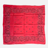 Vintage Paisley Circle Bandana Red