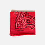 Vintage Paisley Circle Bandana Red
