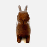 Vintage Hand Carved Wooden Rabbit Box