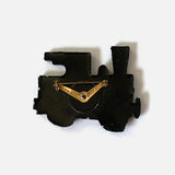Vintage Hand Painted Engine Brooch