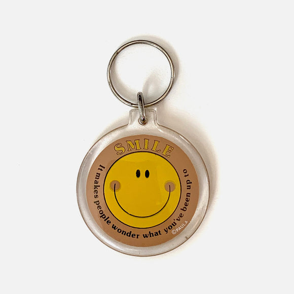 Vintage Smiley Keychain