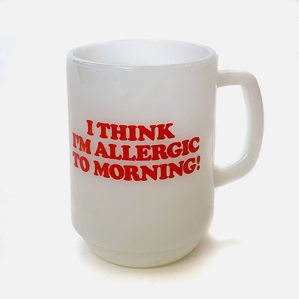 Vintage Anchor Hocking Fire-King Snoopy Mug / I Think I'm Allergic To –  Picknique