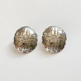 Vintage Sterling Navajo Concho Earrings