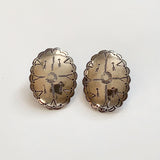 Vintage Sterling Navajo Concho Earrings