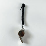 Vintage Whistle with Braided Leather Strap