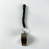 Vintage Whistle with Braided Leather Strap