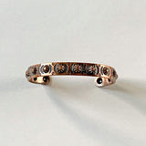 Vintage Copper Bell Punched Cuff Bracelet