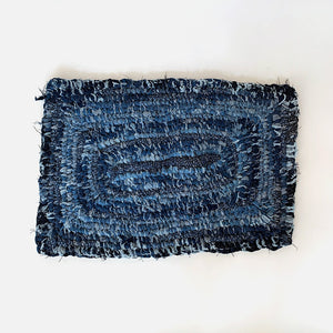 Hand Woven Upcycled Denim "Amish Knot" Rug