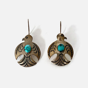 Vintage Sterling Thunderbird Earrings