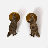 Vintage Sterling Silver Quail Earrings