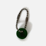 Vintage Bakelite Keychain Green