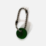 Vintage Bakelite Keychain Green