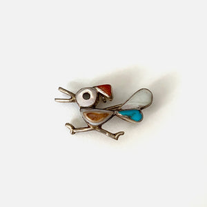 Vintage Sterling Roadrunner Pin