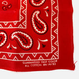 Vintage Paisley Bandana Red