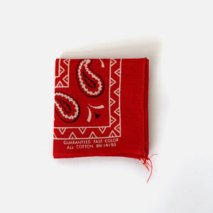 Vintage Paisley Bandana Red