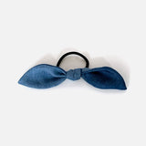 Upcycled Denim Bow Hair Tie