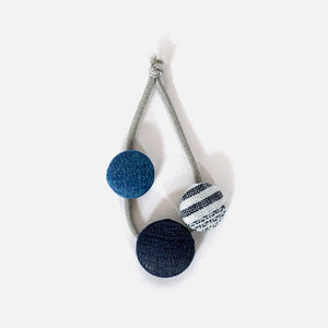 Upcycled Denim Covered Botton Hair Tie