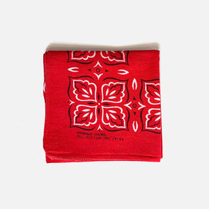 Vintage Four Leaves Bandana Red