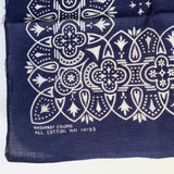 Vintage Deco Paisley Bandana Navy