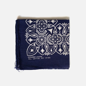 Vintage Deco Paisley Bandana Navy